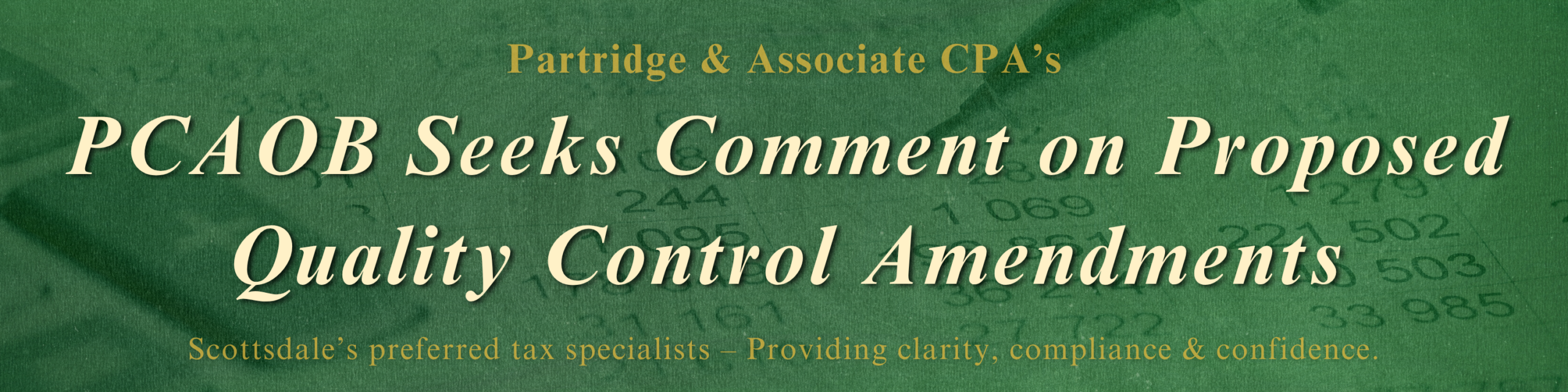 PCAOB Seeks Comment on Proposed Quality Control Amendments